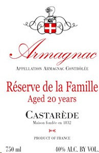 Castarede Bas-Armagnac 20 Year Reserve de la Famille